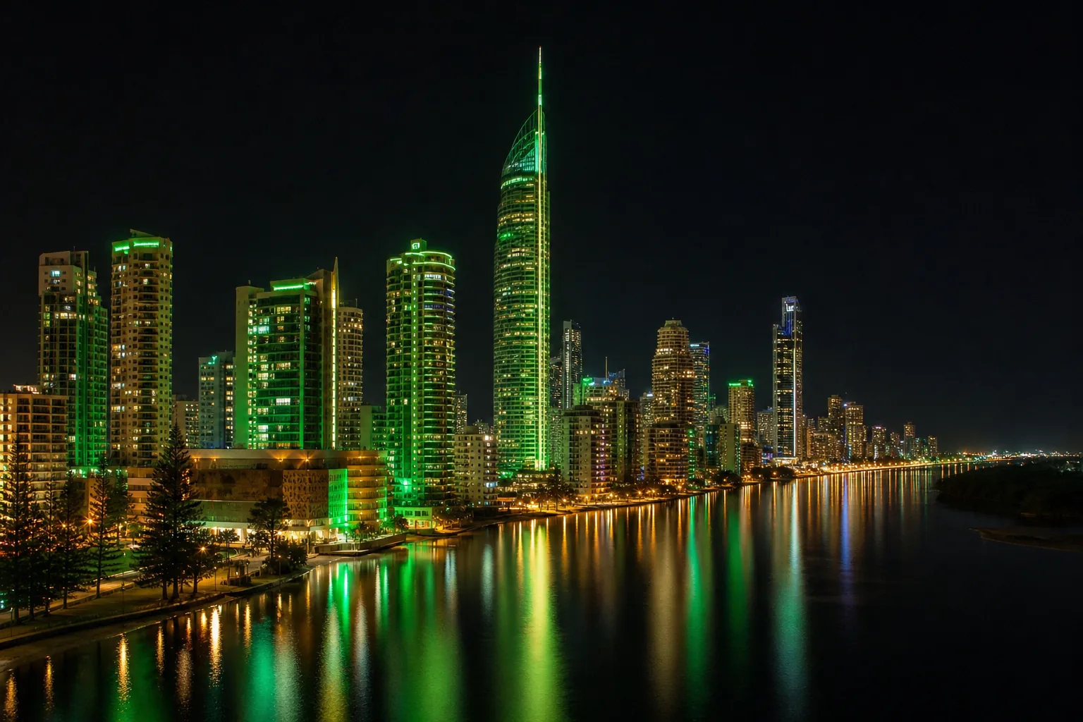 Editorial city guide graphic for True Blue Casino readers in Gold Coast, QLD